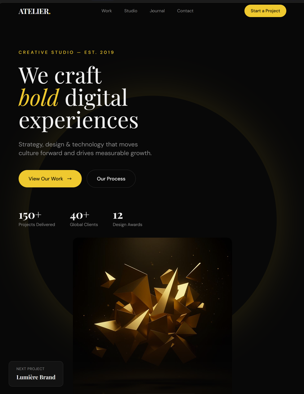 Website design 3 — iPad